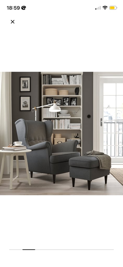 IKEA chair and footstool 