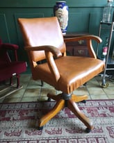 Original Vintage Industrial 1940s Captain's Chair By Hillcrest 