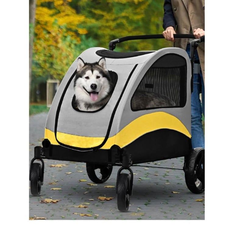 image for BingoPaw Extra Large Dog Buggy, Portable Dog Stroller 4 Wheels for Large 