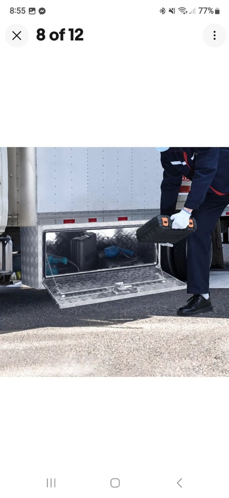 Aluminium Checker Plate toolboxes suit lorries trucks Trailers tractor recovery straps & parts