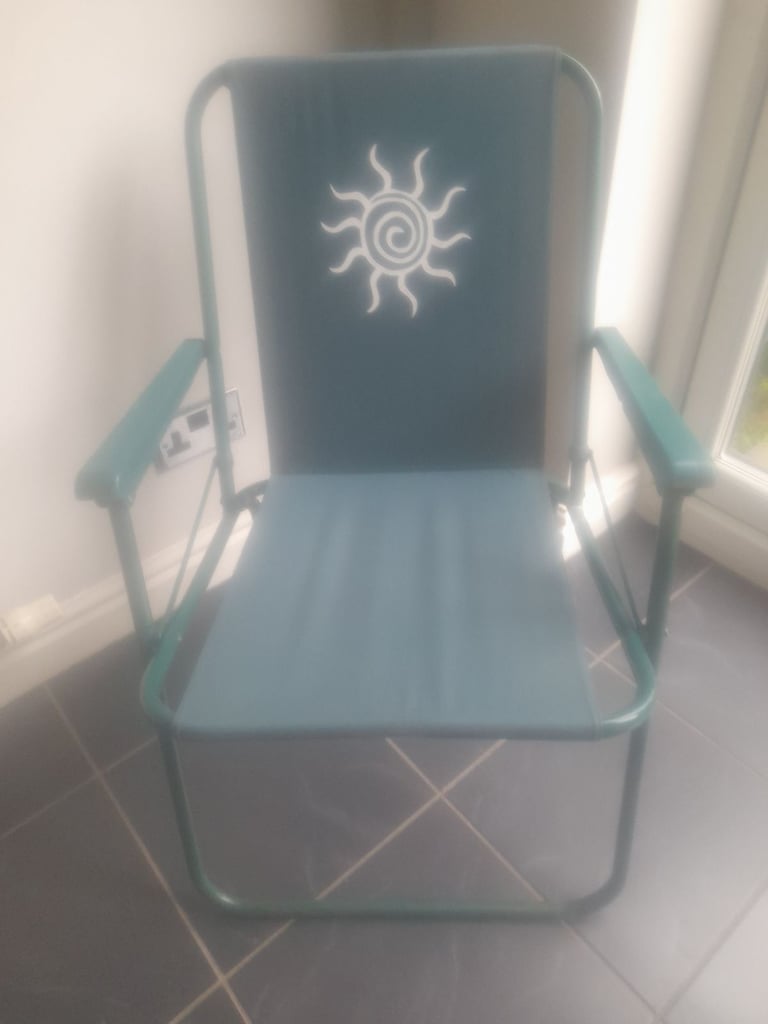 image for Small Garden Chair And Black Ceiling Shade . £3 Each  