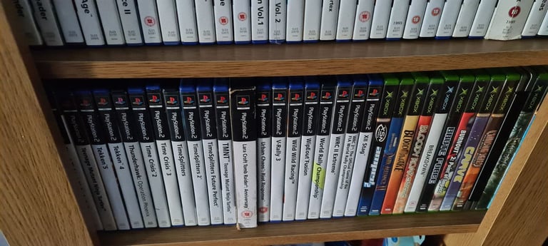 Games and consoles for sale.