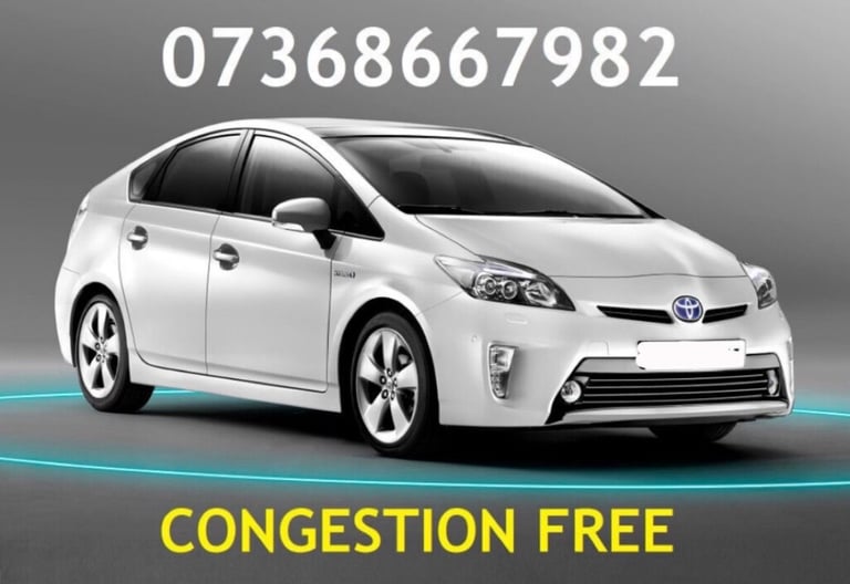 CONGESTION FREE PCO RENTAL FORD GALAXY 7 SEATER TOYOTA PRIUS AURIS RENT MPV MINICAB CAR HIRE