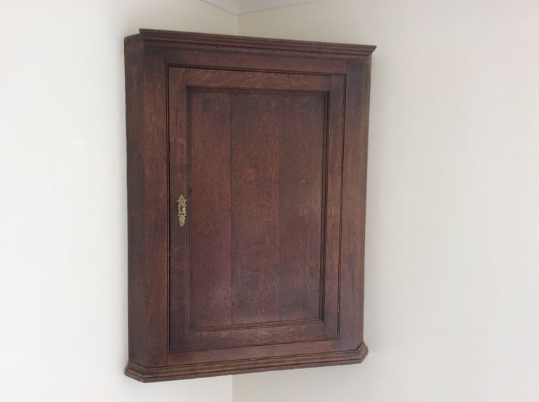 image for Antique Oak Corner Cupboard for Sale