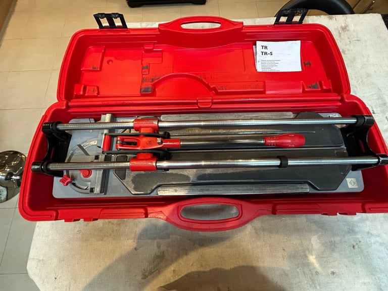 PROFESSIONAL RUBI TILE CUTTERS AND WHEELED TOOL BOX