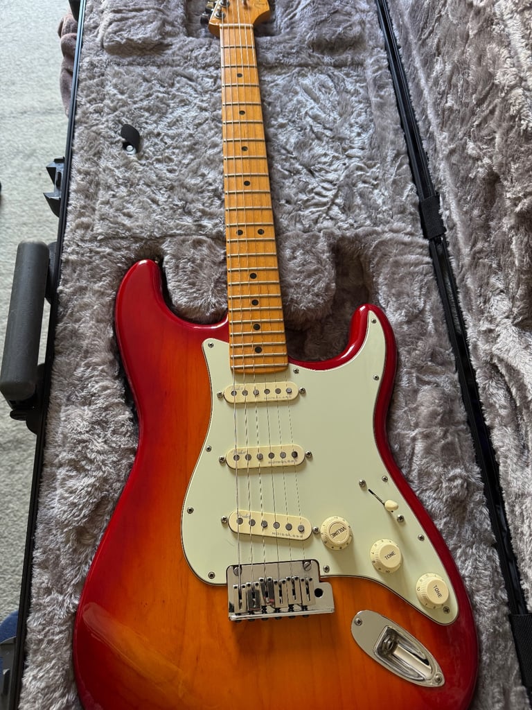 image for Fender American Ultra Stratocaster SSS in Plasma Red Burst - 2020