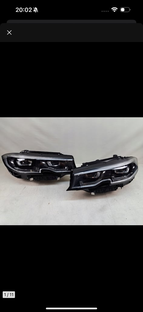 BMW g20 headlights full led Adaptive Pair left right 