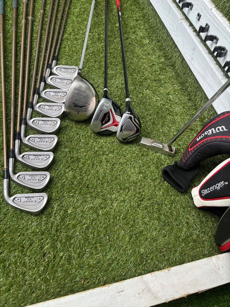 RAM LASER X2 (3–SW) + SLAZ WOODS + WILSON TI MATRIX 3 WOOD + BRONTY PUTTER + FAZER BAG – FULL SET