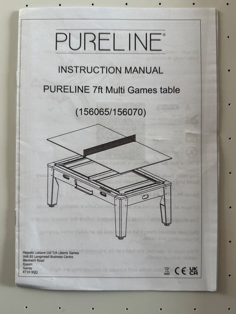 PURELINE 7ft MULTI GAMES TABLE