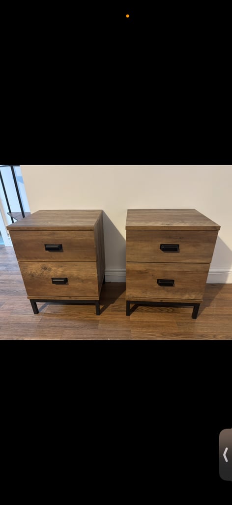 Dunelm Wooden Bedside tables x2