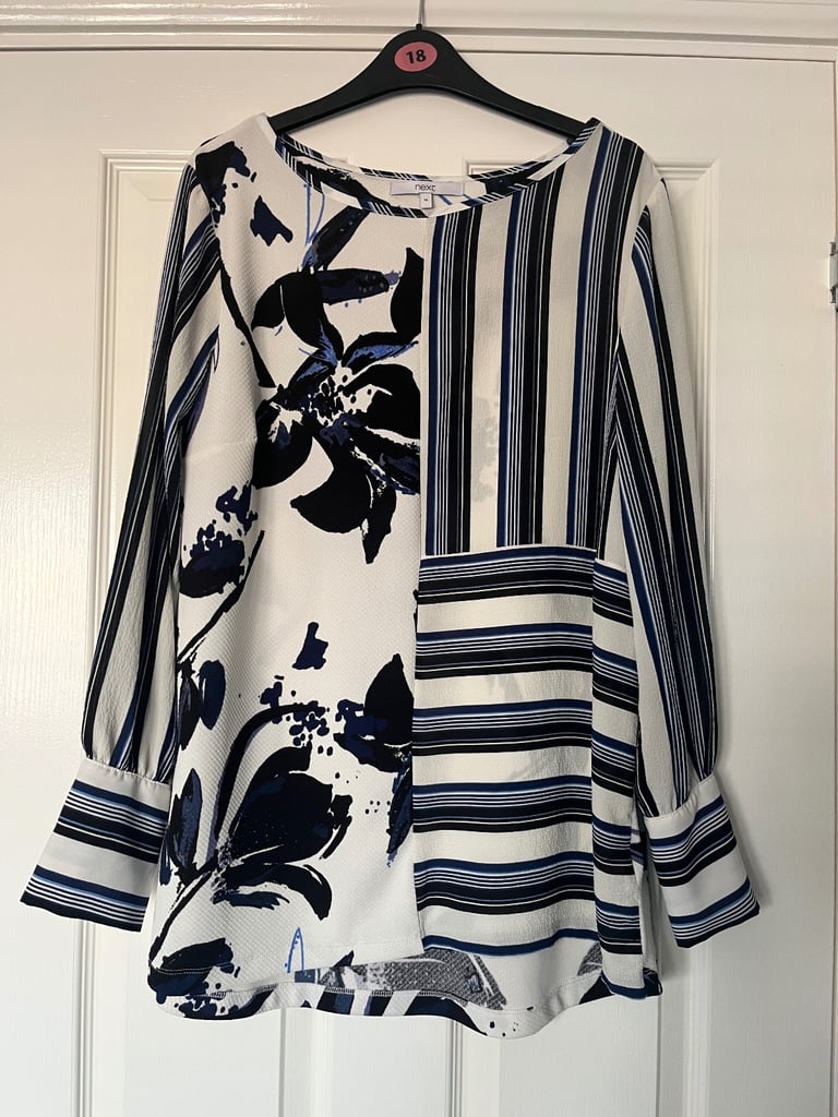 image for Black and White Stripey blouse