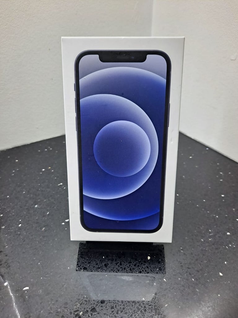 APPLE IPHONE 12 5G MIDNIGHT BLACK 64GB UNLOCKED IMMACULATE CONDITION WITH BOX