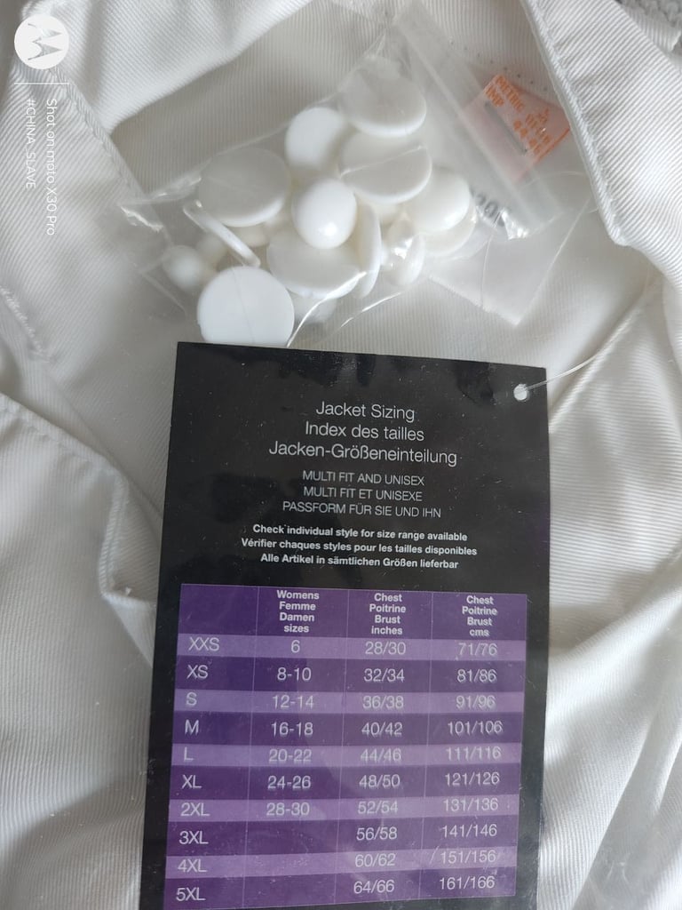 CHEF JACKET DENNYS LONDON