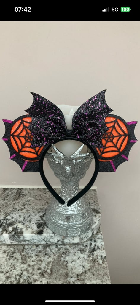 image for Disney Halloween 🎃 Large Bat Ears and Bow