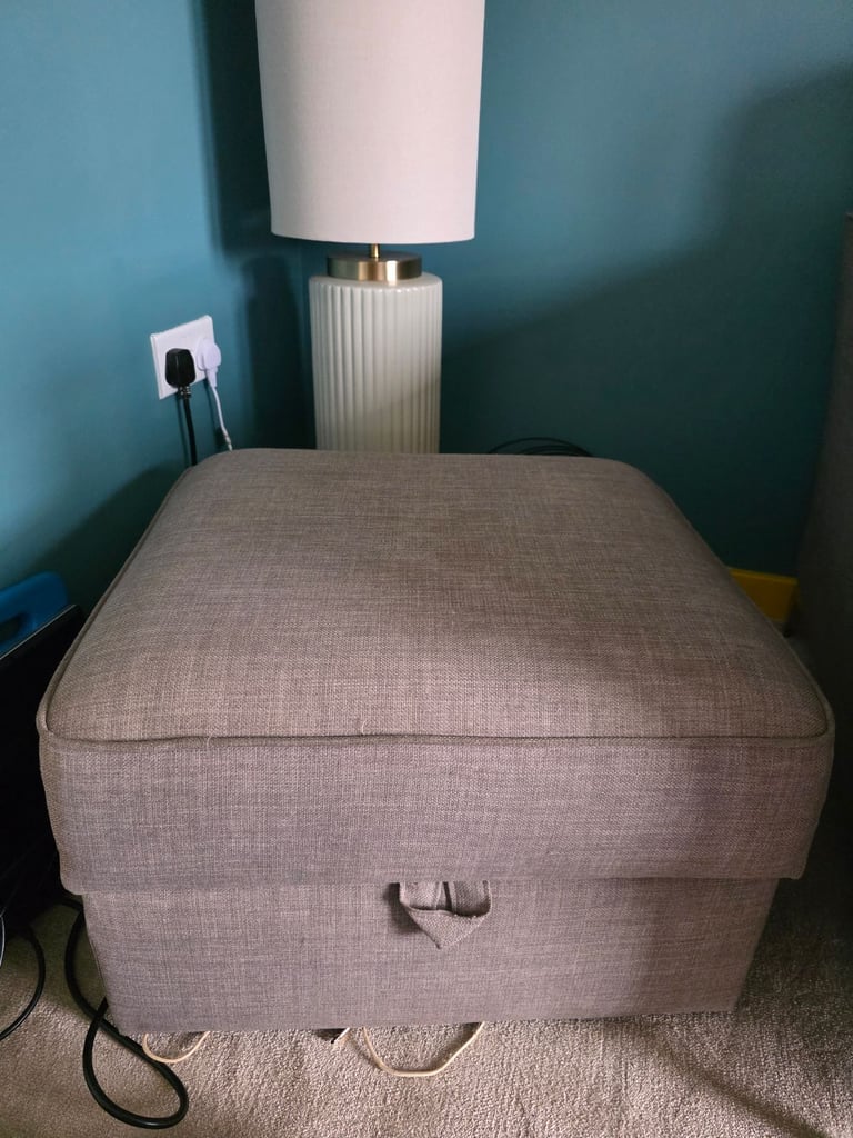 Sofology 3 & 2 fabric seater sofa + storage pouffe (Like New)