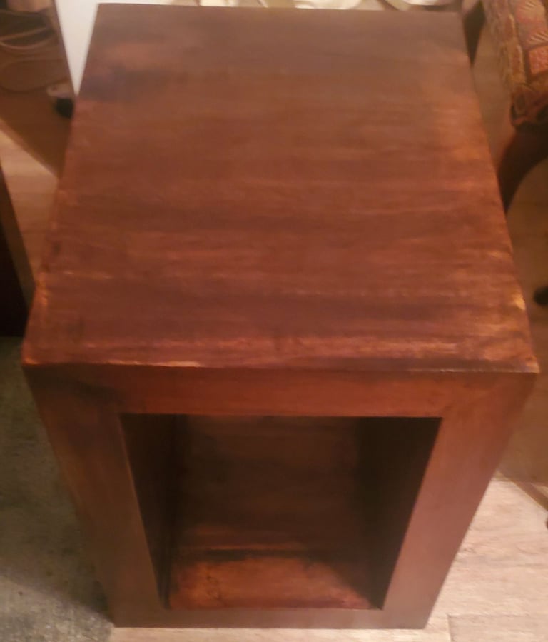 Chunky Indian Wood Coffee Table plus Two Side Tables That Can Sit Beneath. 