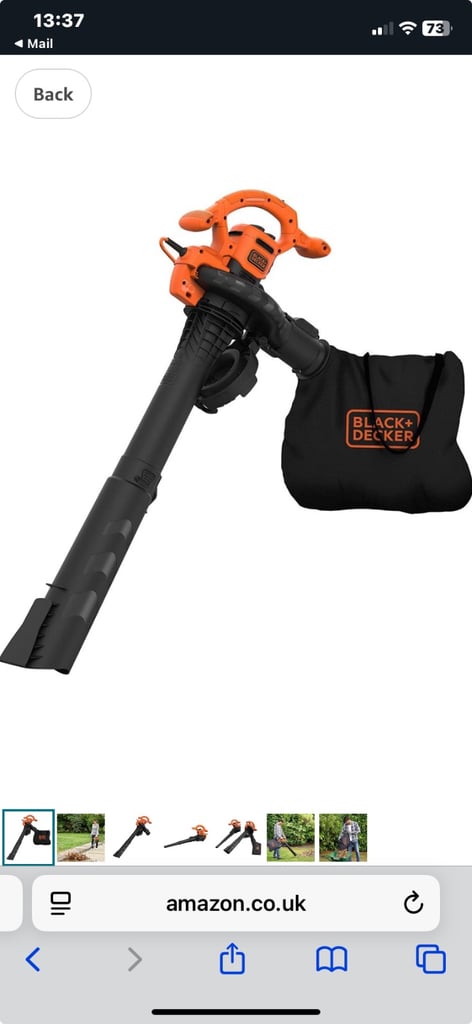 image for Leaf Blower Vacuum Black & Decker 40L
