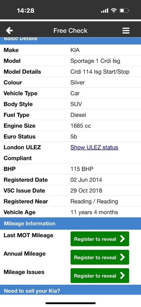 14 Kia Sportage 1.7CRD – Fantastic family/practical car   