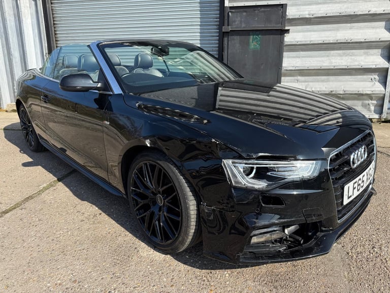 2016 65 AUDI A5 CONVERTIBLE S-LINE AUTOMATIC 225 DAMAGED REPAIRABLE SALVAGE