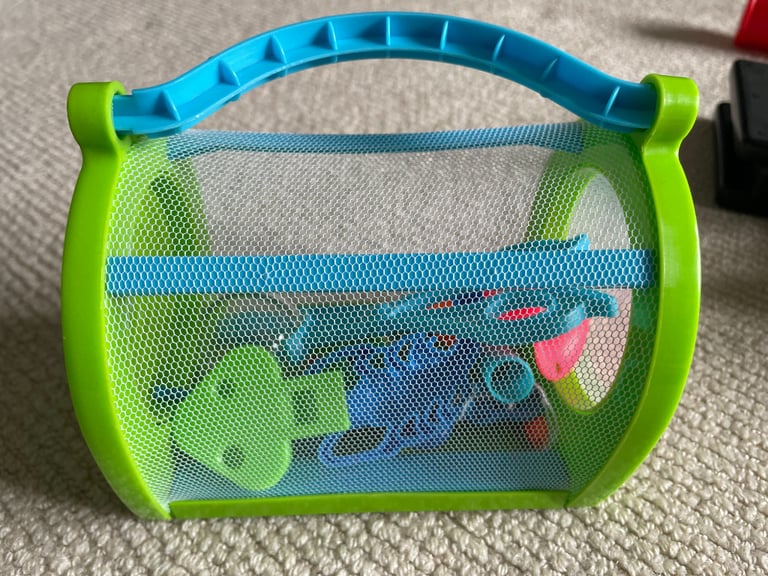 Mixed Toys - instruments, tools, animals, blocks, bag, paddle ball etc