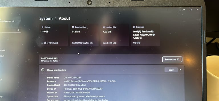 HP laptop for sale