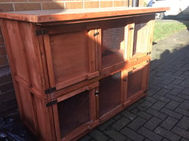 Large solid 2 tier hutch in vgc 