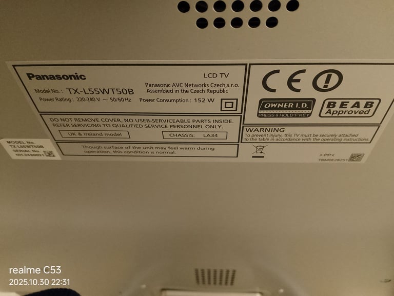 GREAT 55"3D, led, Freeview TV, not full smart 