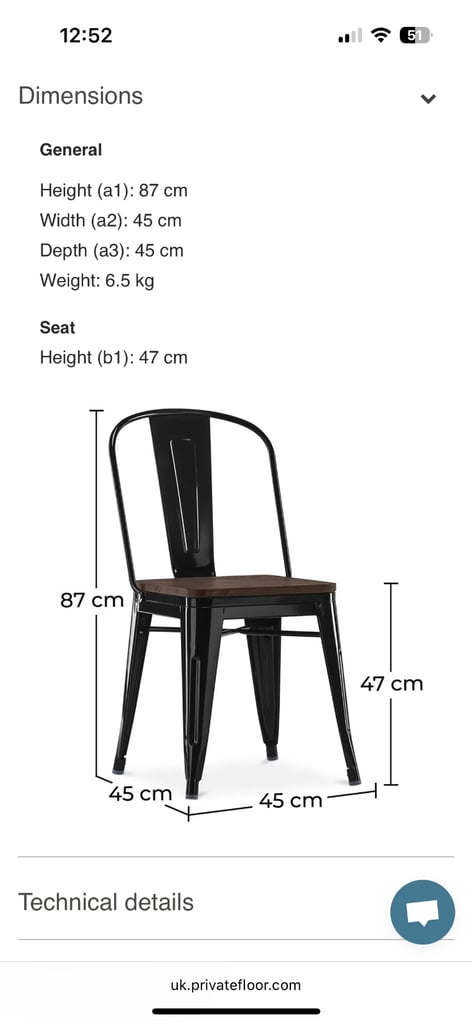 Dining chair industrial design steel & wood quality chair
