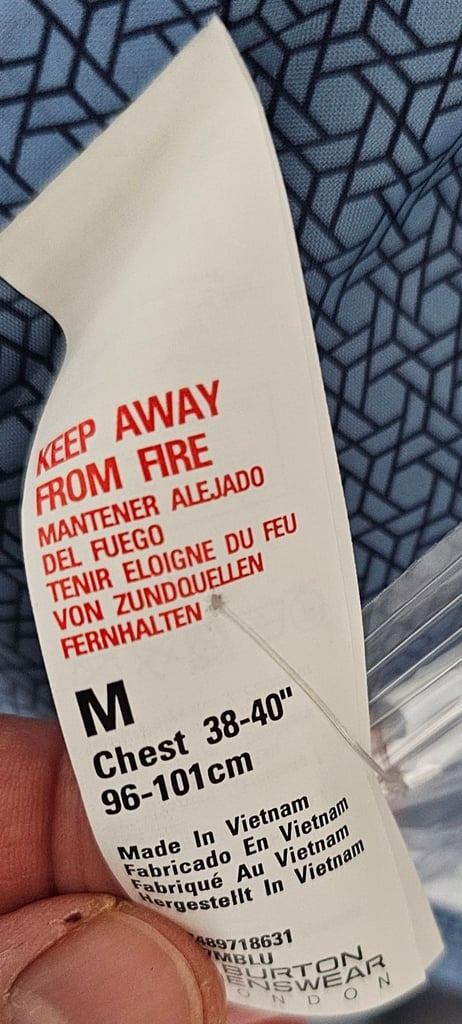 New Waistcoat Burtons slim fit with tags light blue - Medium