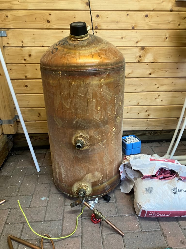 Copper tank. 