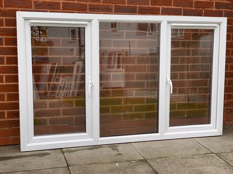 UPVC DOUBLE GLAZED ANTHRACITE GREY WINDOW SIDE OPENERS NEW 183cm WIDE 110cm High