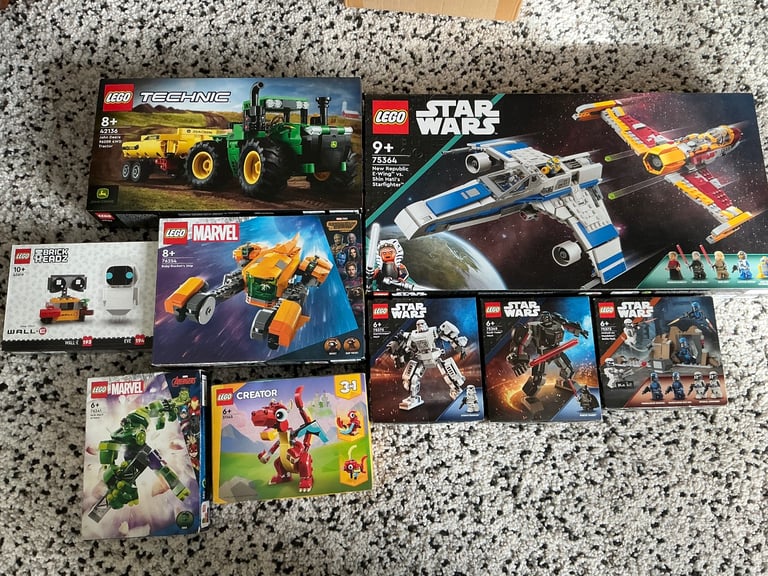 image for LEGO job lot. Star Wars marvel brick headz wallE