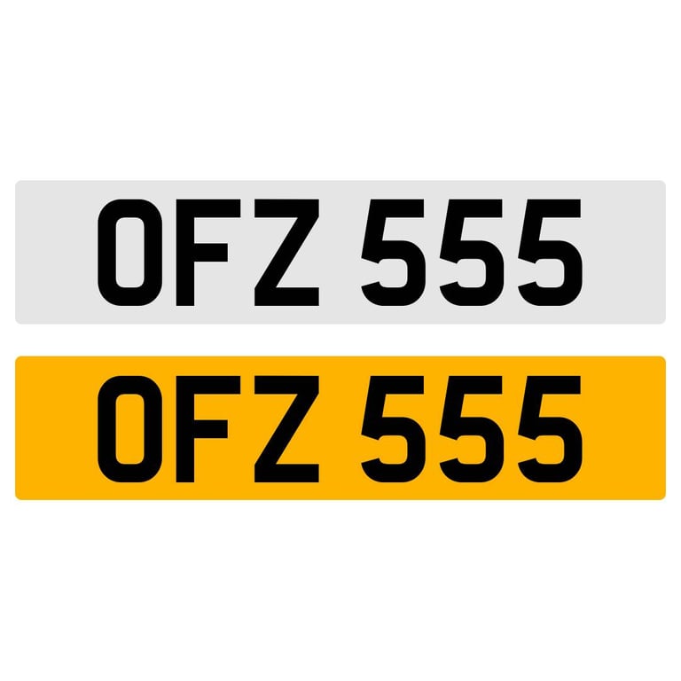 image for OFZ 555 NUMBER PLATE NUMBERPLATE REGISTRATION CHERISHED DATELESS NORTHERN IRISH NI