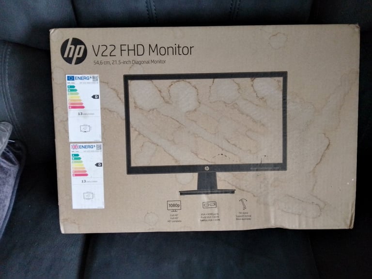 brand new HP v22 FHD monitor never opened and new usb keyboard