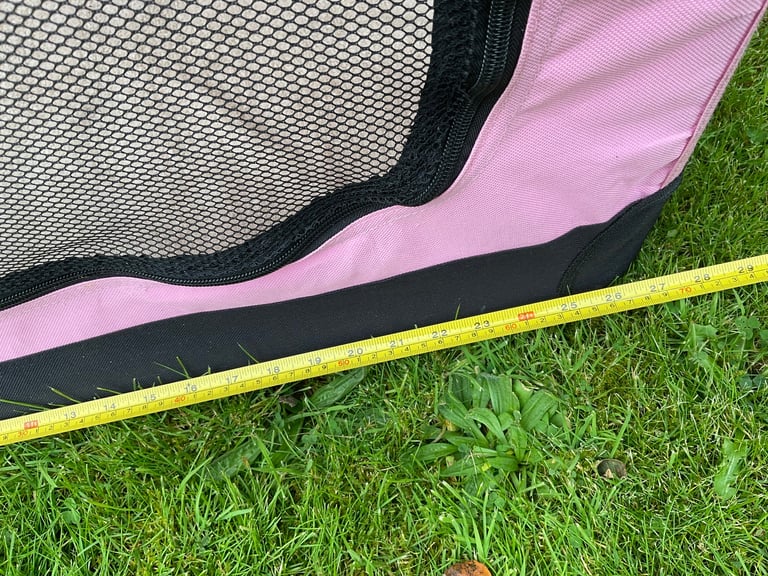 Pink Fabric Pet Crate Carrier Travel Cage Dog Cat