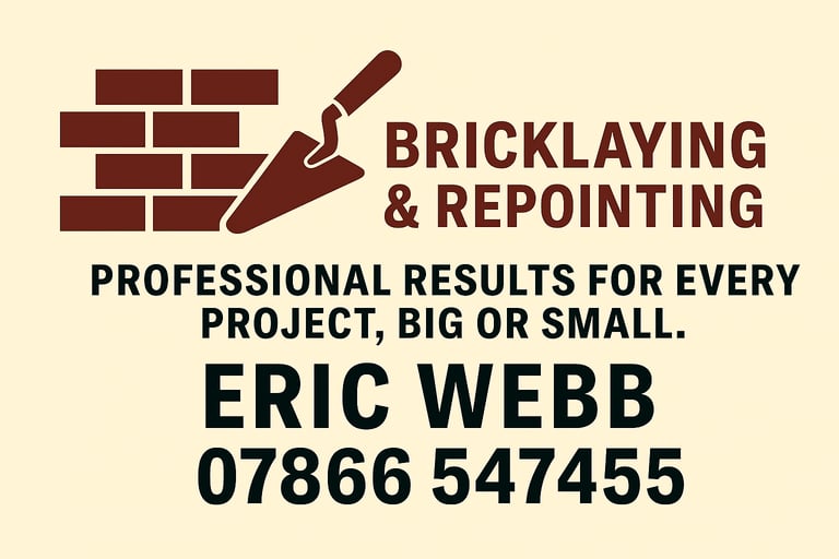 image for Bricklaying and Repointing Services for the trade and Public. Eric Webb