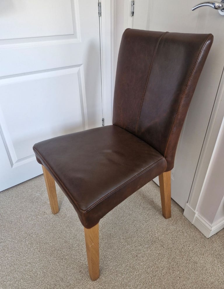 image for 3 x dinning chairs leather