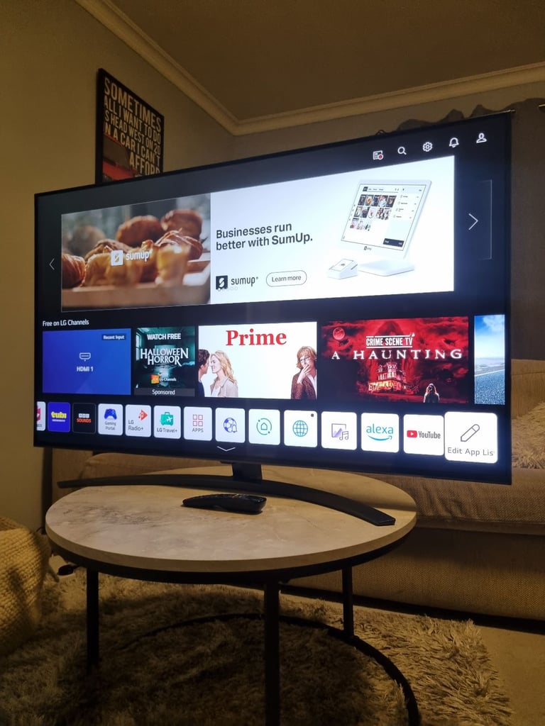 50" LG nanocell 4k Smart Ultra HDR UHD led WiFi TV with Stand and Remote £190