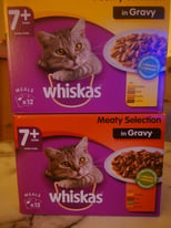 Whiskers 2x 12pk sachets of wet food for 7yrs+ cats