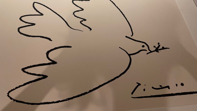 Picasso “Dove of Peace” Framed Print — 74 x 94 cm