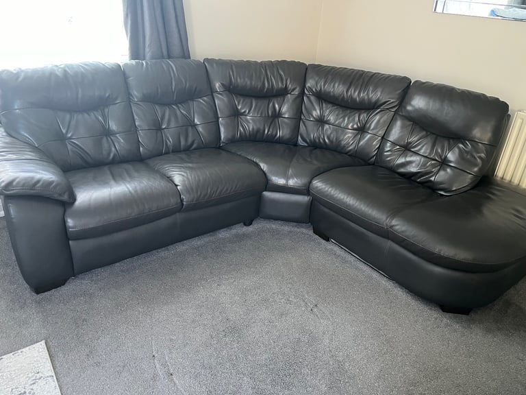 image for Leather corner sofa 