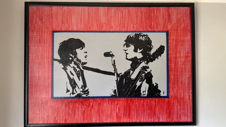 BEATLES LENNON AND MCCARTNEY SILHOUETTES 620 mm x 450mm 