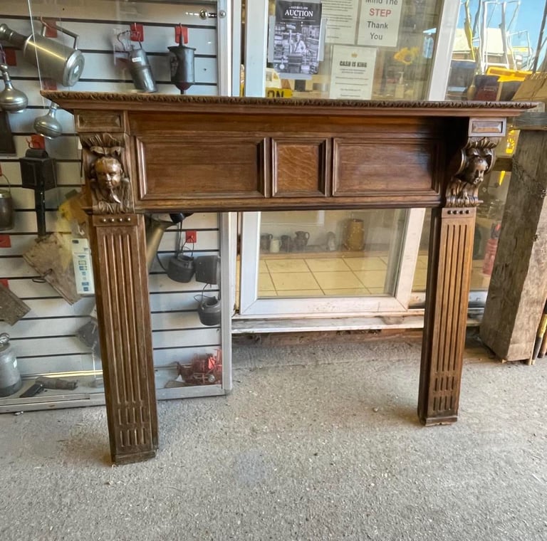 Decorative Oak Hand Carved Fire Surround