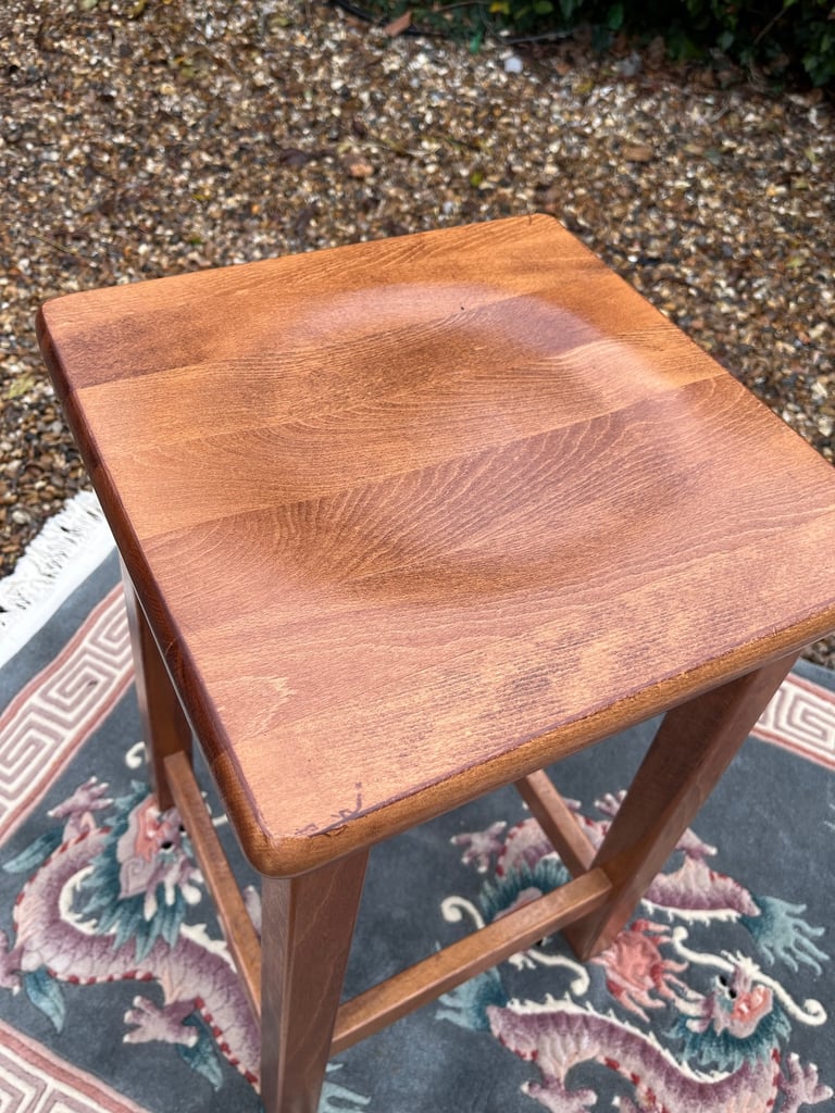 Vintage solid oak stool REDUCED 