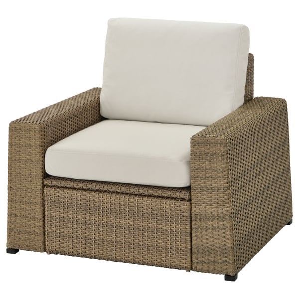 image for New IKEA Solleron outdoor armchair with cushions. Brown