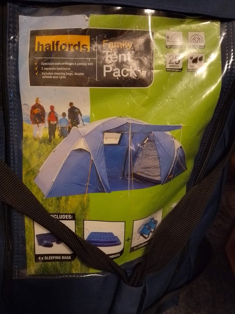Halfords Family Tent Pack - used condition.