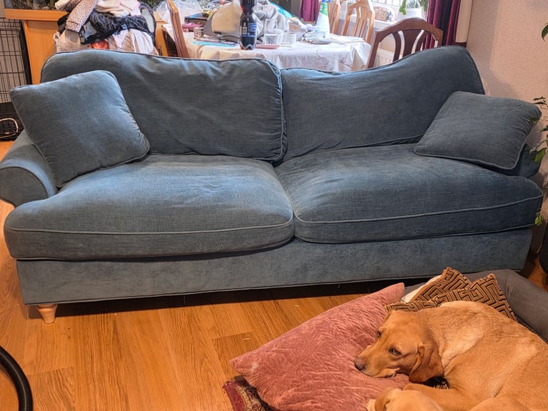 4 seater sofa teal only 5 months old 