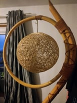 Mid century lamp plant stand 