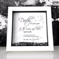 Love You To The Moon And Back Dad/Daddy Frame