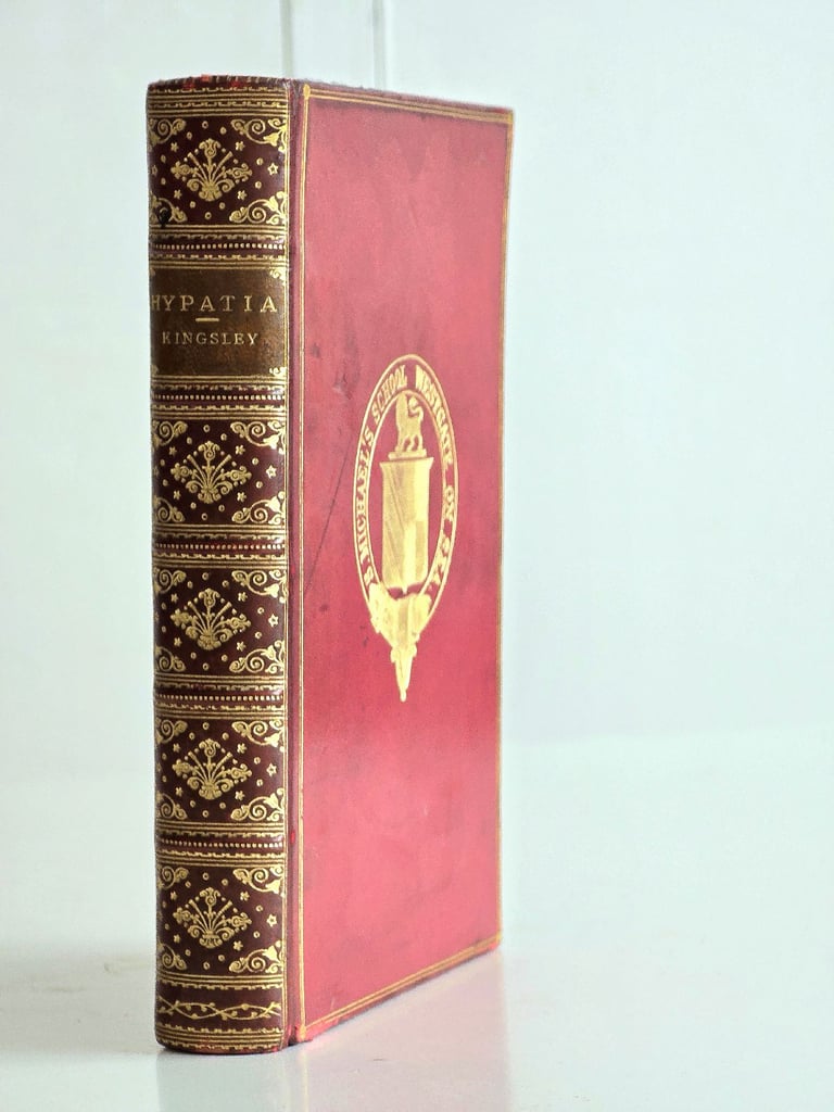 image for 1906 Antique Edwardian Hypatia By Charles Kingsley Beautiful Marbled Book